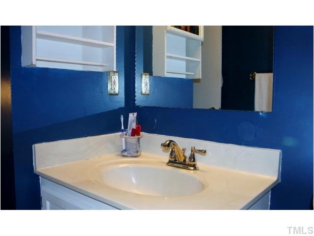 5412 Round Hill Lane Raleigh, NC 27616 - Photo 11 of 19 a bathroom with a sink and a mirror