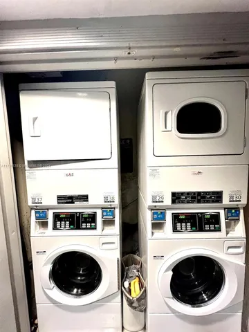 a utility room with a washer and dryer