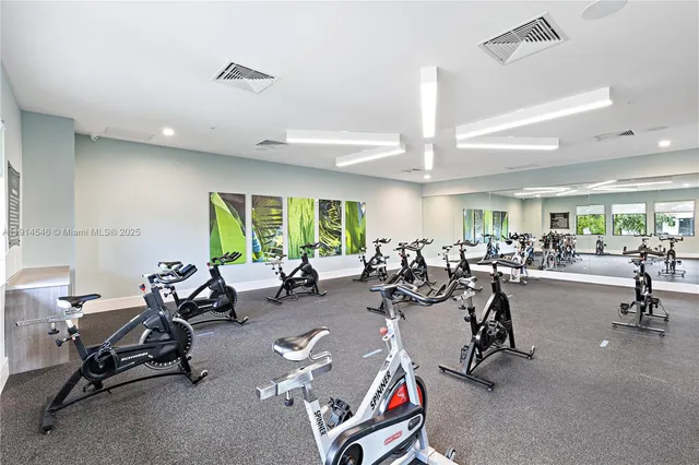 a view of a house with potted plants and a yard