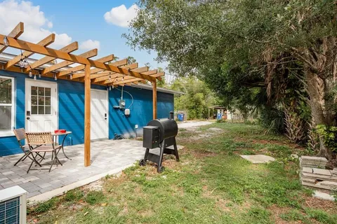a house view with a seating space