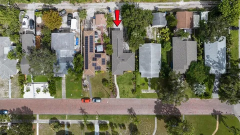 an aerial view of multiple house
