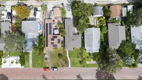 an aerial view of multiple house