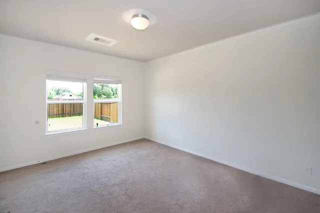 an empty room with a window