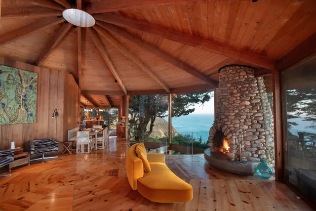 an outdoor space with patio furniture and potted plants