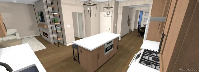 a view of kitchen and utility room