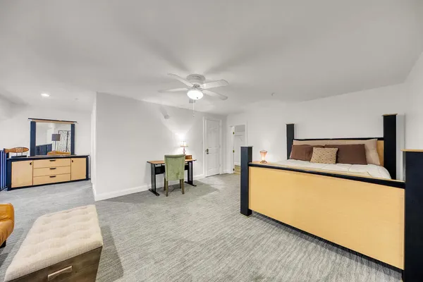 a living room with furniture and a couch