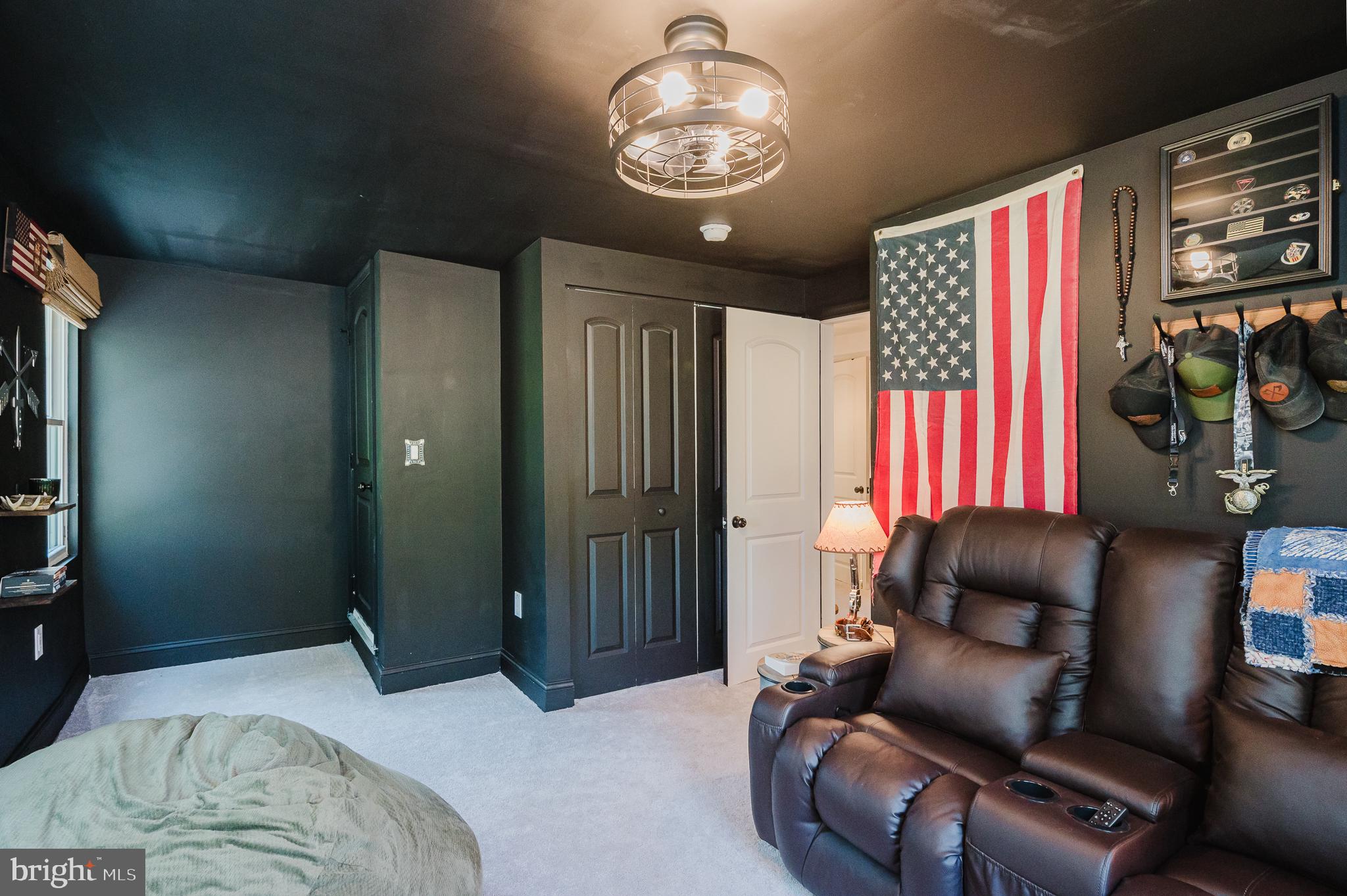 3248 Charles Street Fallston, MD 21047 - Photo 49 of 84 Bold black walls with patriotic flair.