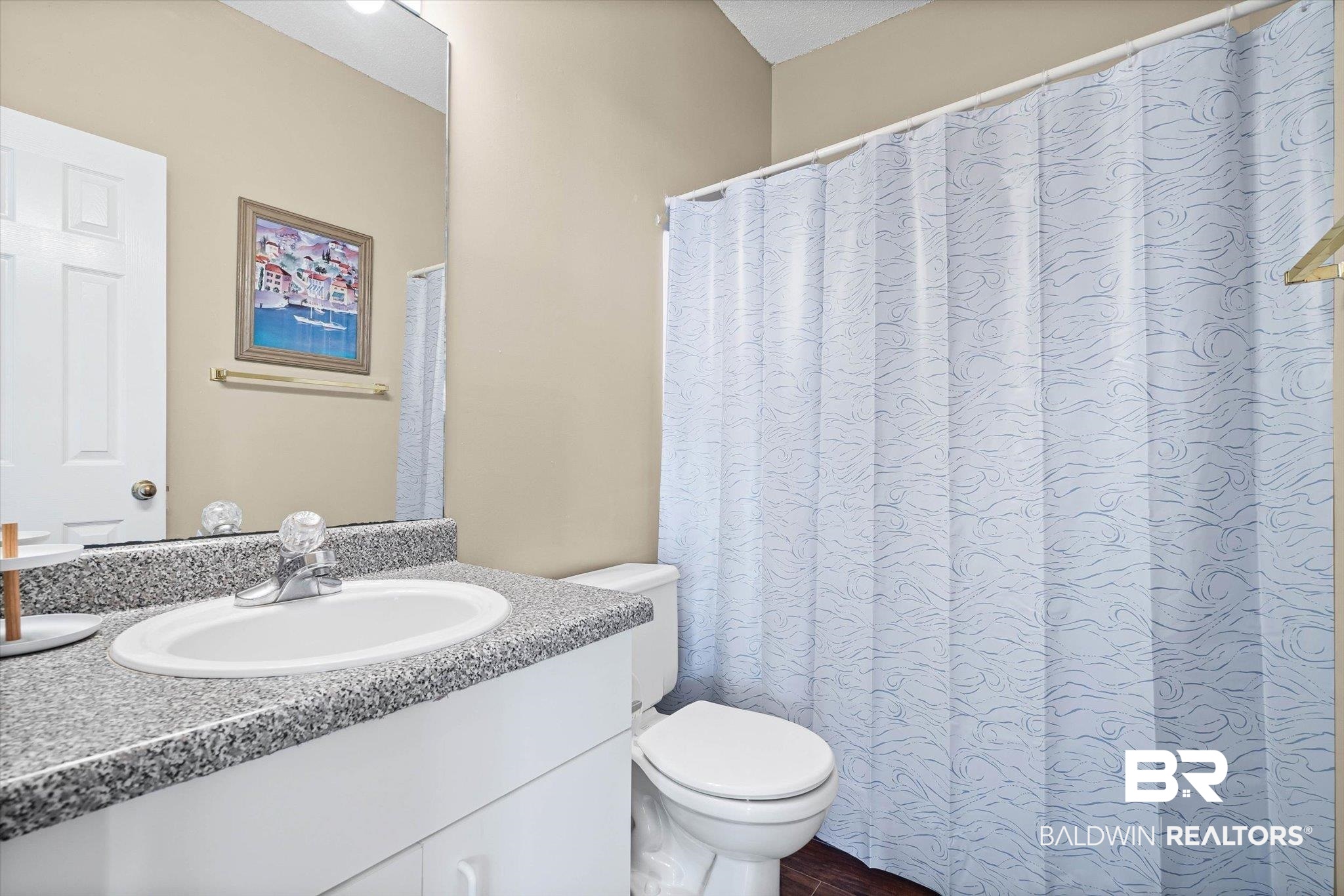 3575 Bayou Road, Unit B2 Orange Beach, AL 36561 - Photo 16 of 35 Full bath featuring vanity and curtained shower