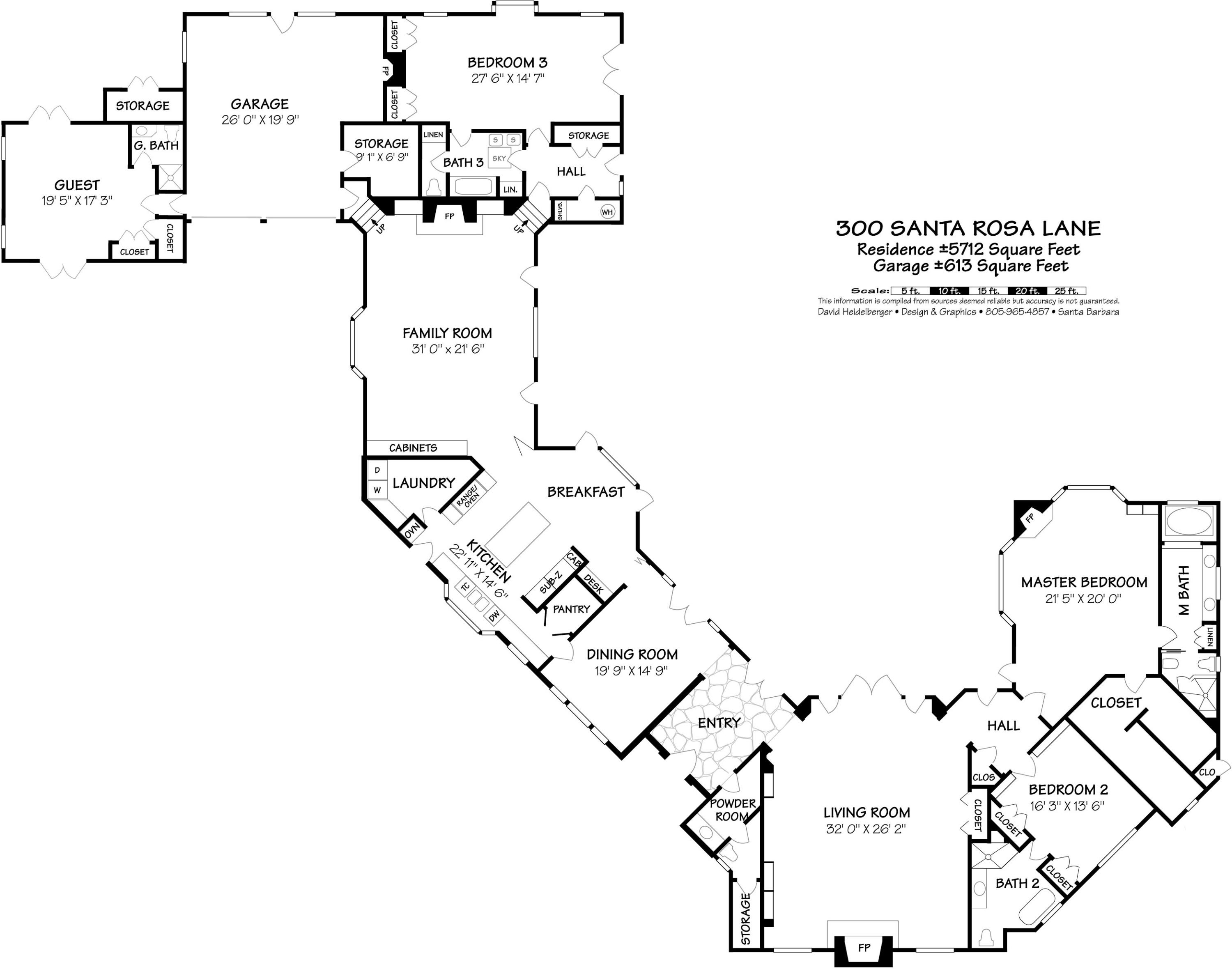 300 Santa Rosa Lane Santa Barbara, CA 93108 - Photo 26 of 27 Floor Plan