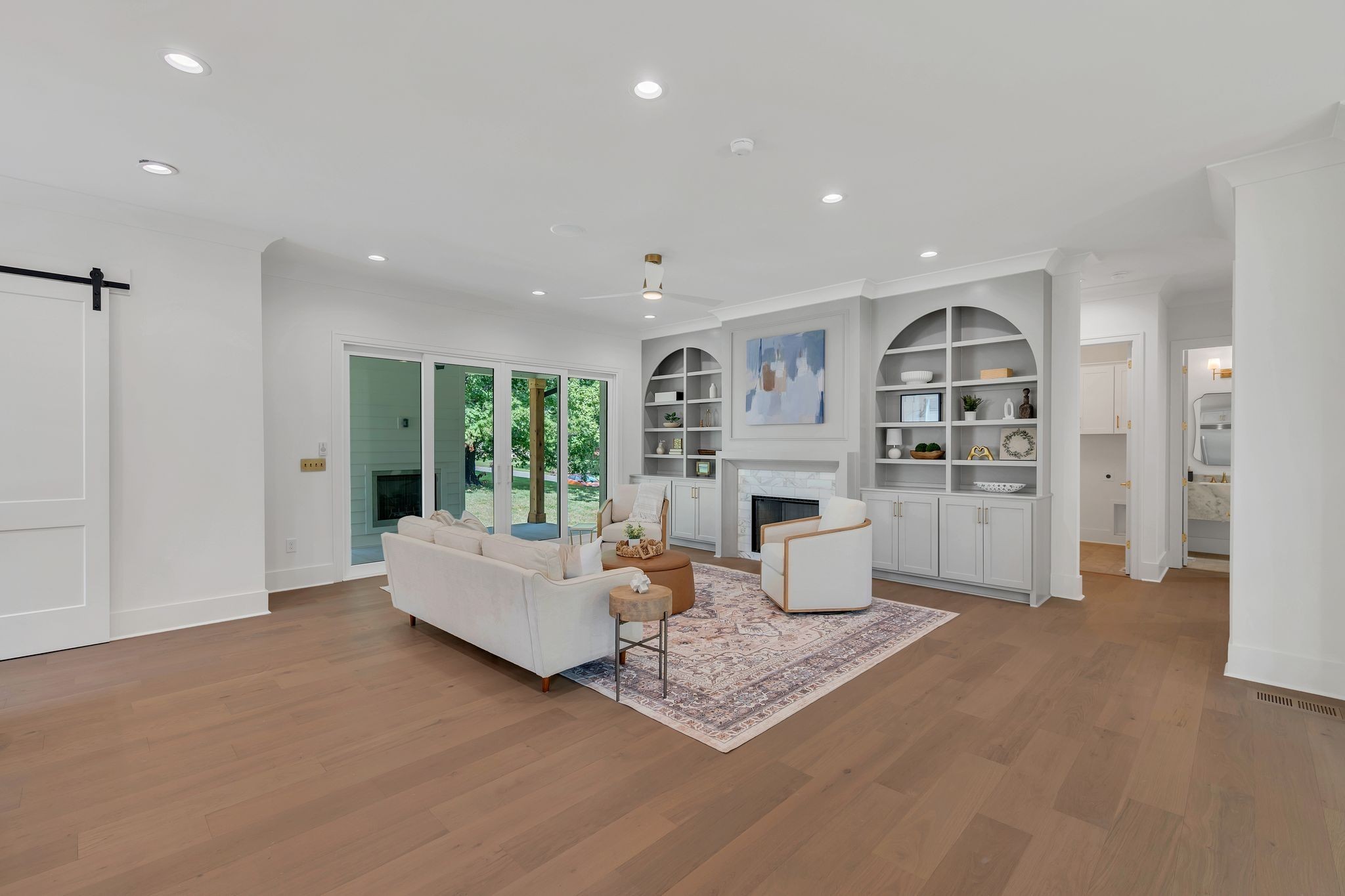 5441 Wakefield Drive Nashville, TN 37220 - Photo 23 of 72 a living room with furniture and a fireplace