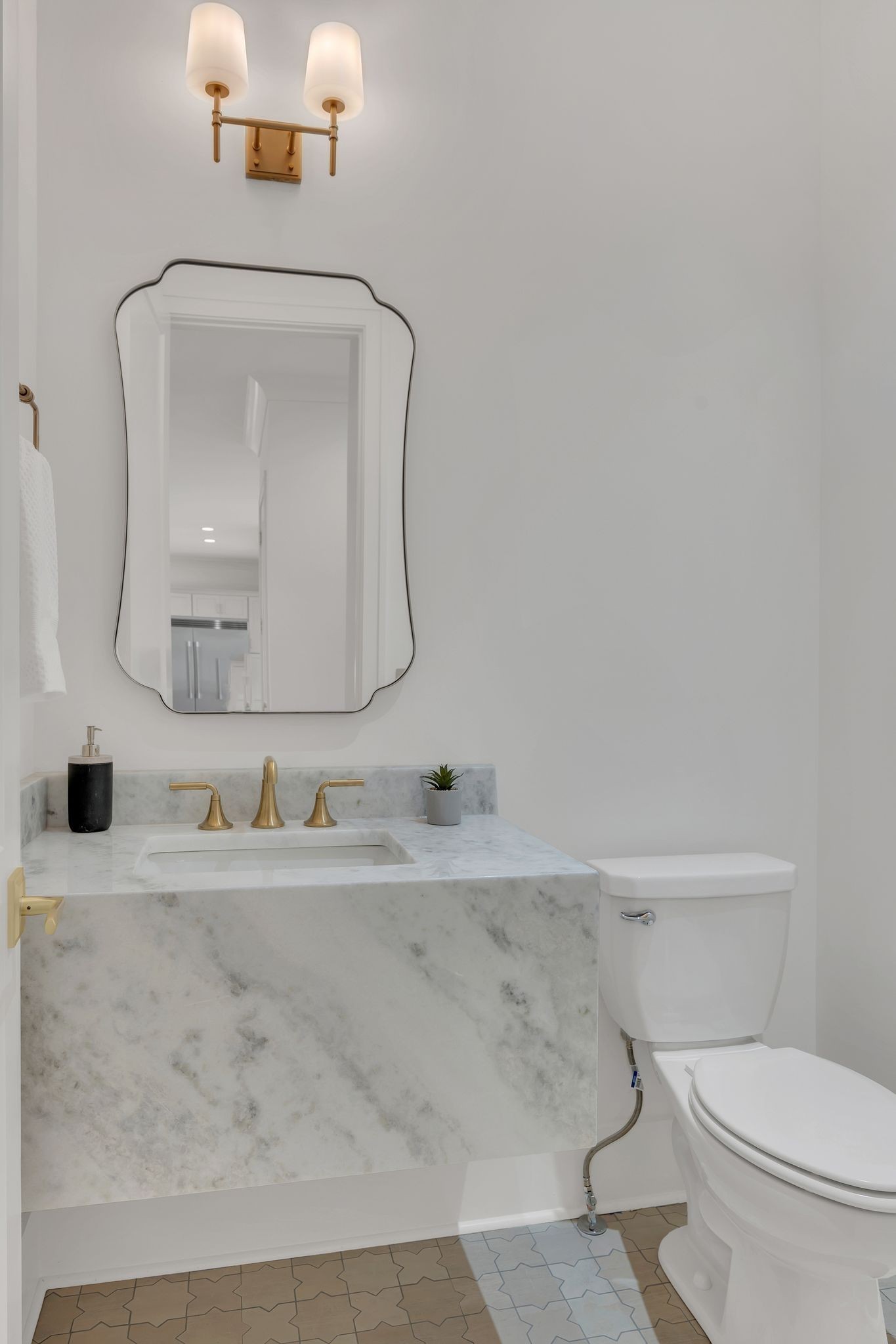 5441 Wakefield Drive Nashville, TN 37220 - Photo 51 of 72 a bathroom with a granite countertop sink vanity mirror and toilet