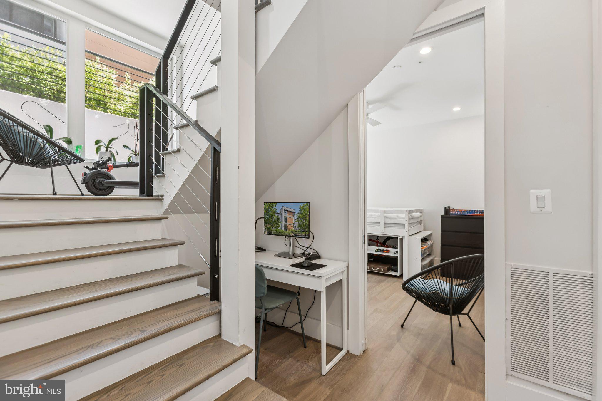 3919 Fulton Street Northwest, Unit 4 Washington, DC 20007 - Photo 11 of 31 a view of entryway and hall with wooden floor
