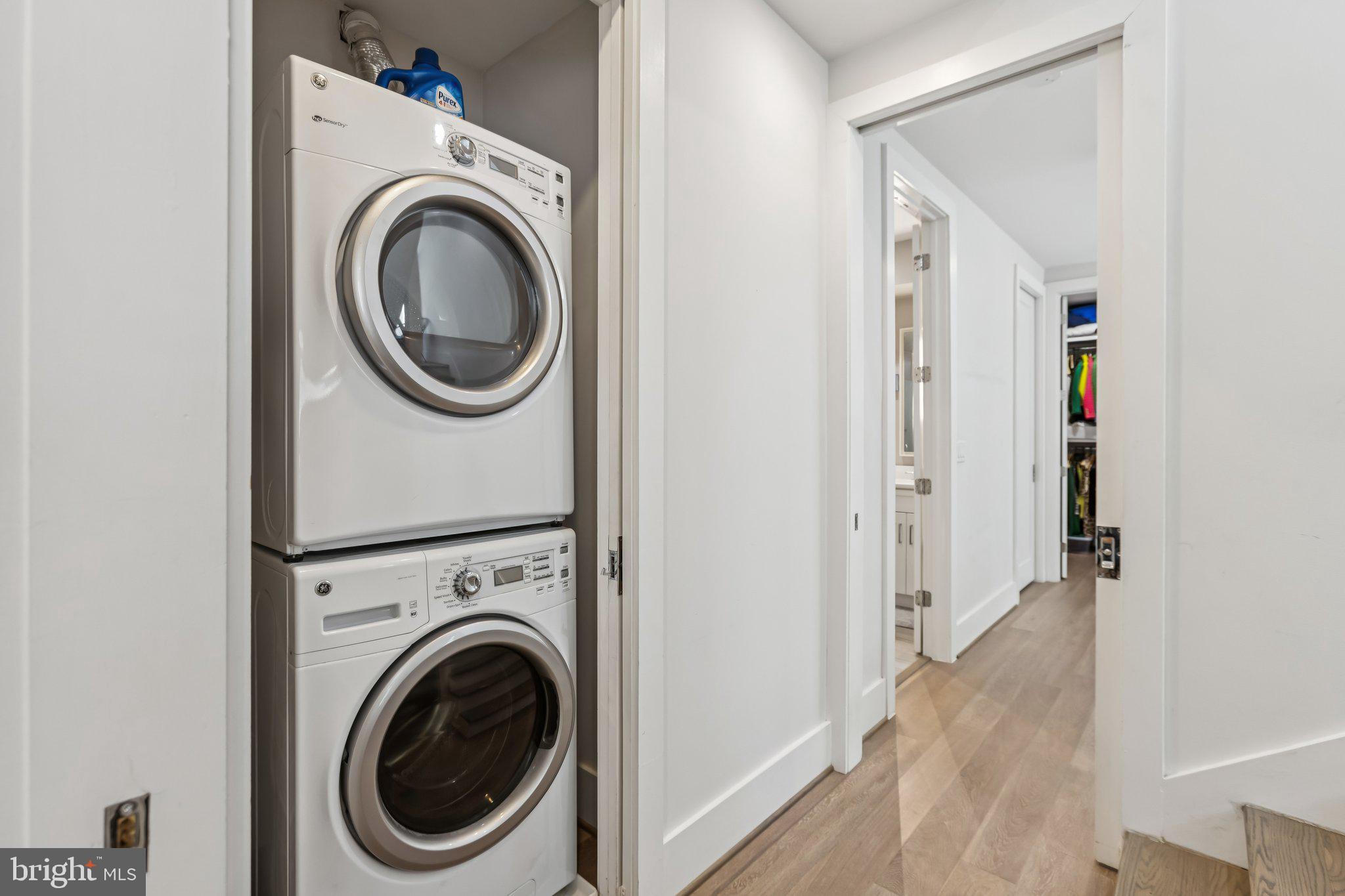 3919 Fulton Street Northwest, Unit 4 Washington, DC 20007 - Photo 27 of 31 a view of a hallway with washer and dryer