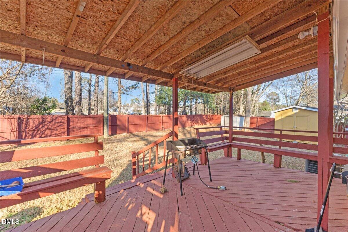 3612 Satellite Court Raleigh, NC 27604 - Photo 32 of 42 a view of a patio with wooden floor