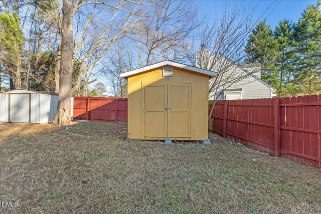 a backyard of a house