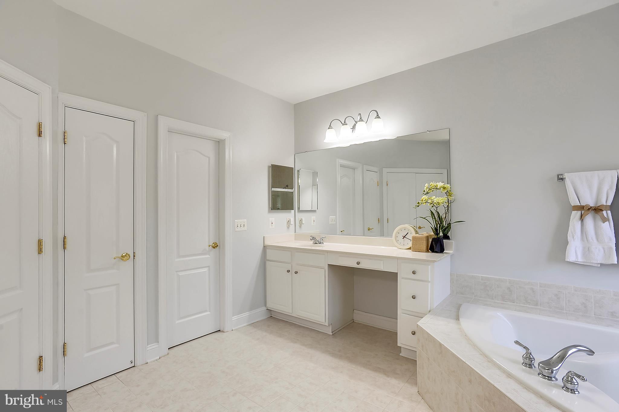 4855 Muddler Way Fairfax, VA 22030 - Photo 17 of 30 a bathroom with a bathtub sink and mirror