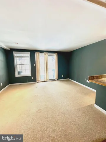 a view of a room with shelves