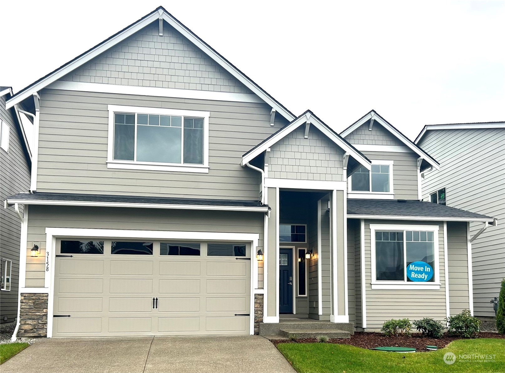 a view of a white house