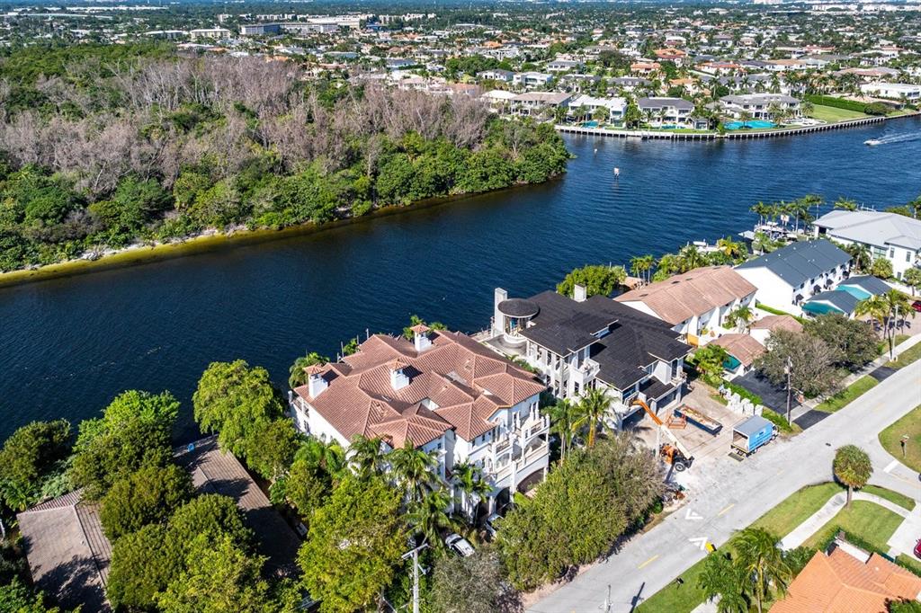 549 Northeast 19th Avenue, Unit C Deerfield Beach, FL 33441 - Photo 61 of 79 an aerial view of a house with a lake view