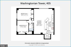9701 Fields Road, Unit 405 Gaithersburg, MD 20878 - Photo 19 of 19 Floor plan