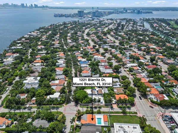 an aerial view of a city