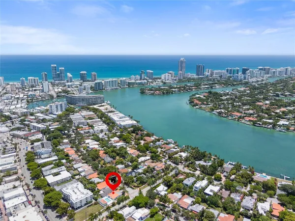 a view of a city with ocean