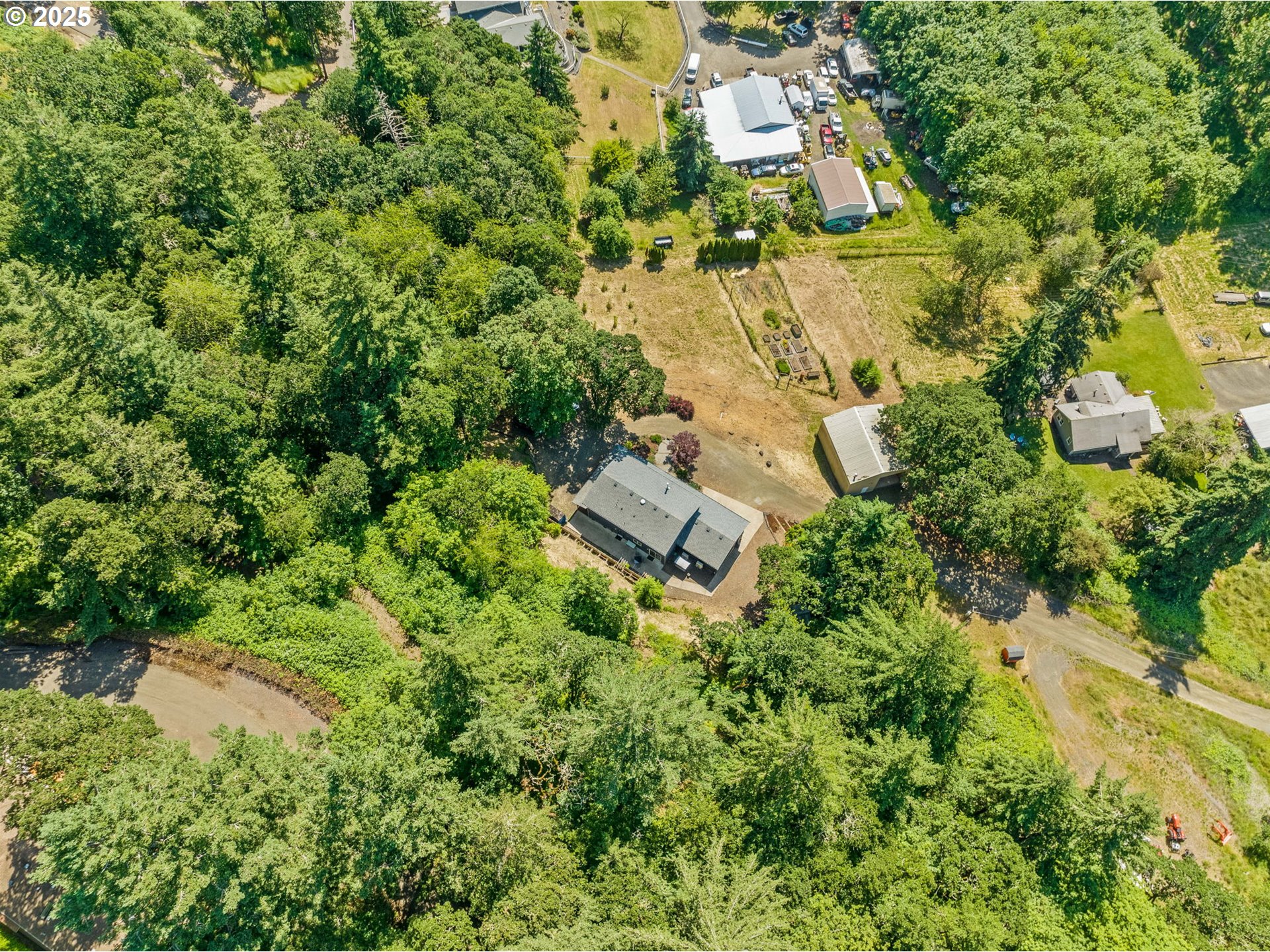 34637 Knox Butte Road East Albany, OR 97322 - Photo 38 of 47 an aerial view of residential house with outdoor space and trees all around