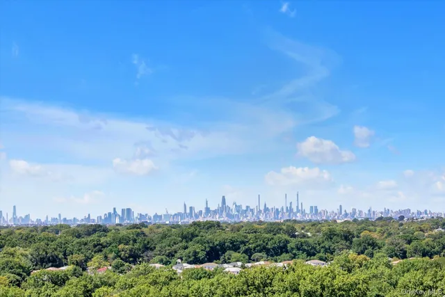 a view of a city from a balcony