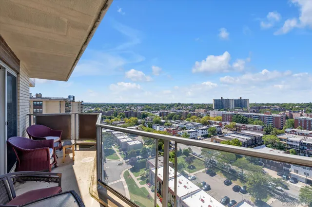 a view of a city with ocean view