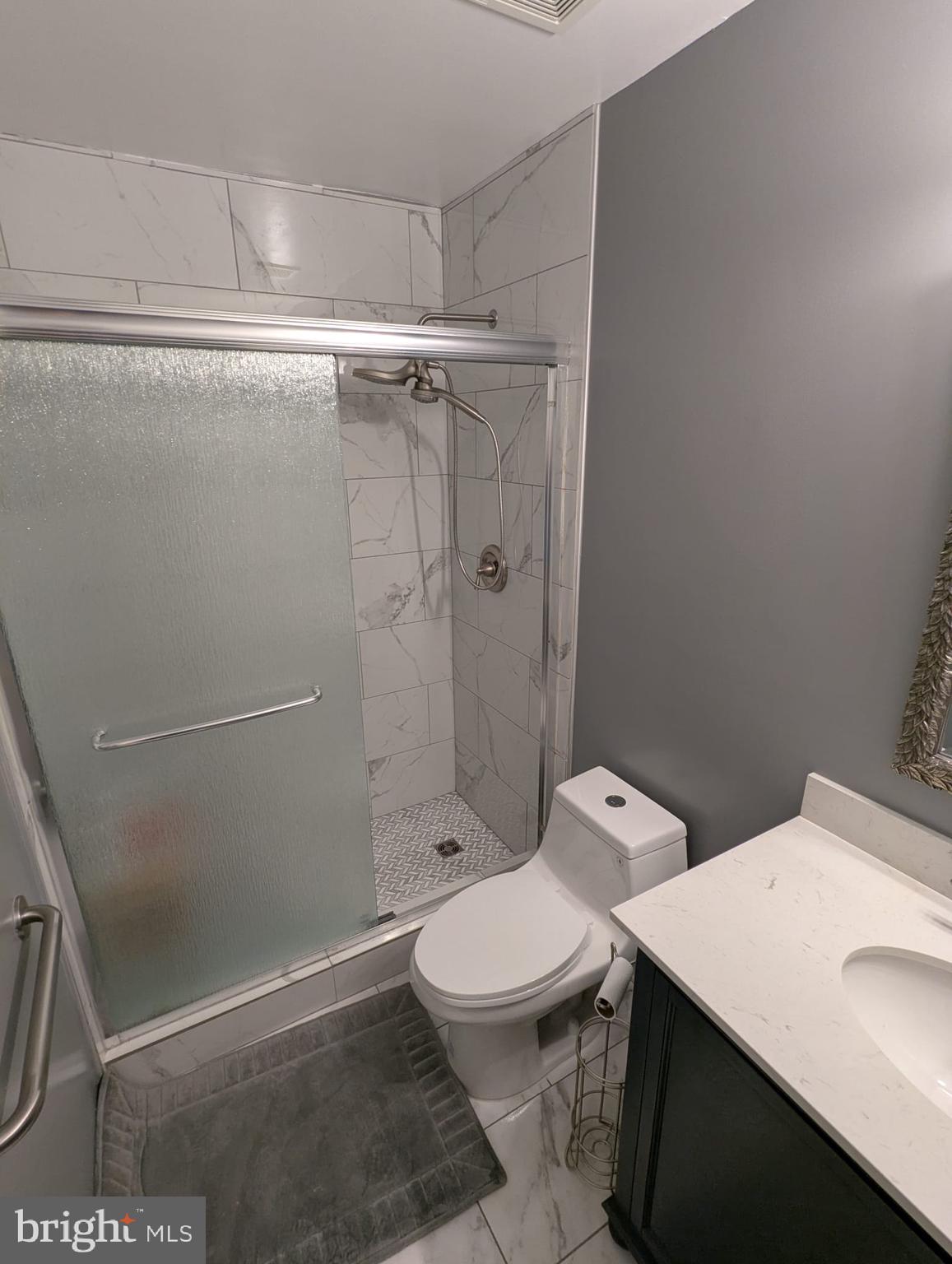 9871 Upper Mill Loop Bristow, VA 20136 - Photo 40 of 84 a bathroom with a toilet a sink and shower