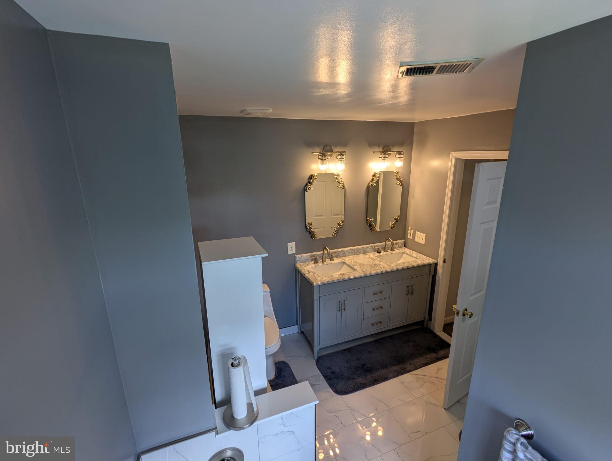 9871 Upper Mill Loop Bristow, VA 20136 - Photo 49 of 84 a bathroom with a sink and a mirror