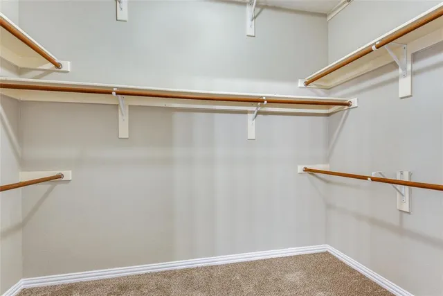 a view of small space with racks on the wall