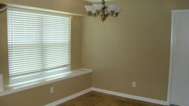 a view of a small space with a window