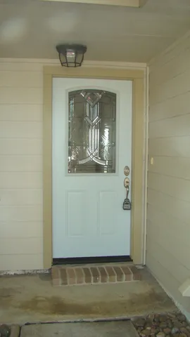 a view of a door