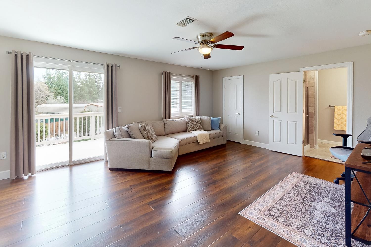 2227 West Ridge Drive Sutter, CA 95982 - Photo 21 of 57 Bedroom 2, with private bath, walk-in closet, slider to upper deck. Large enough to use as a game room