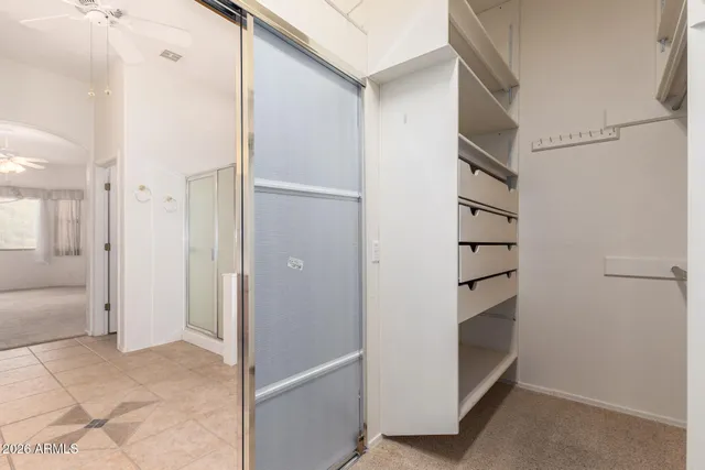 a view of closet area