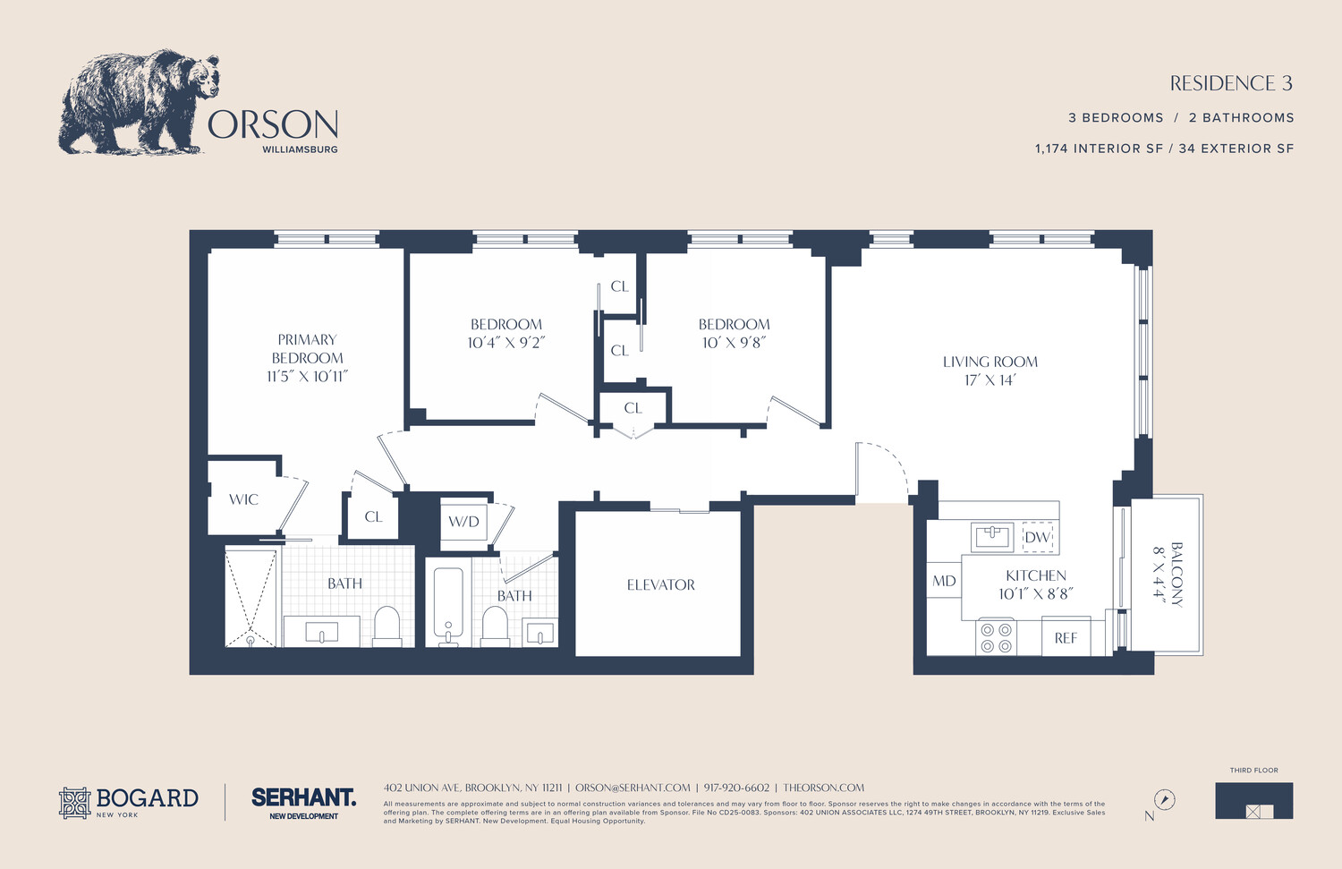 402 Union Avenue, Unit 3 Brooklyn, NY 11211 - Photo 23 of 23 a picture of a wall with a white and white walls