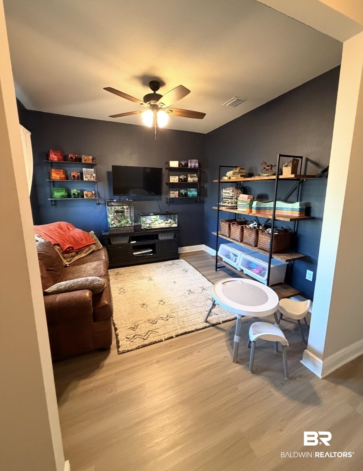 32215 Calder Court Daphne, AL 36527 - Photo 4 of 13 Living room featuring light wood-type flooring and ceiling fan