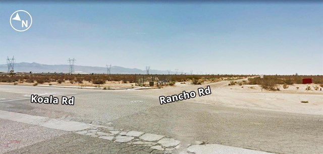 -0 Rancho Road Adelanto, CA 92301 - Photo 3 of 4 Street level views of intersection of Koala & Rancho Roads. Subject property is 1.25 miles west of this point, on the unpaved Rancho Road.