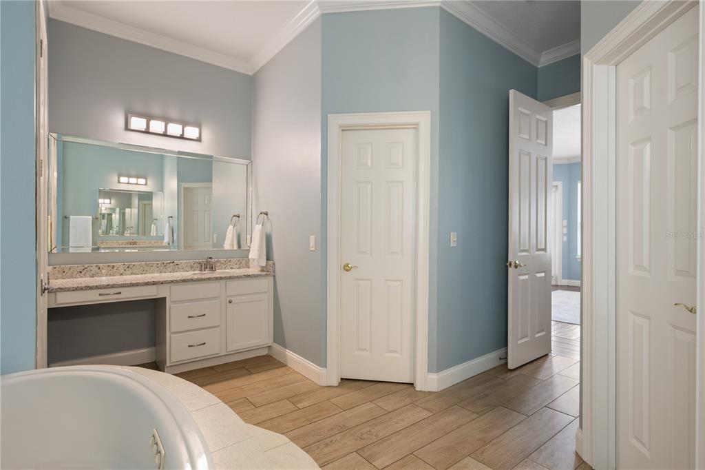 2002 Water Key Drive Windermere, FL 34786 - Photo 20 of 60 a spacious bathroom with a granite countertop sink a mirror and a bathtub