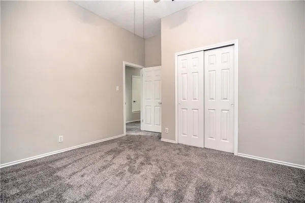 an empty room with an entryway