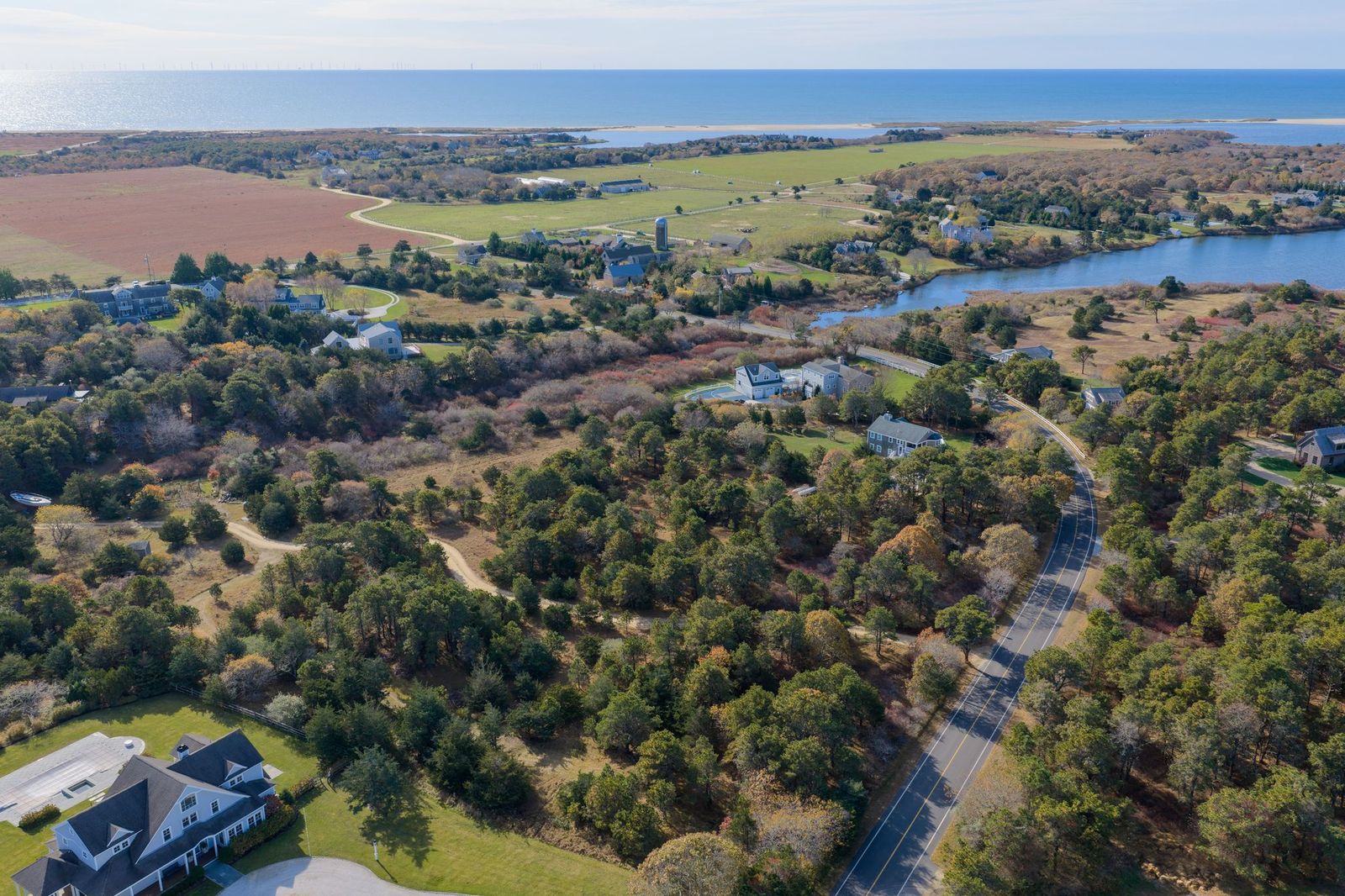 39 Slough Cove Road Edgartown, MA 02539 - Photo 5 of 6 an aerial view of multiple house
