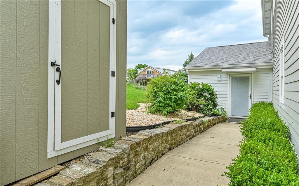 3617 Colmar Street Pittsburgh, PA 15213 - Photo 32 of 41 A Shed sits above the Walkway to the Private Entrance