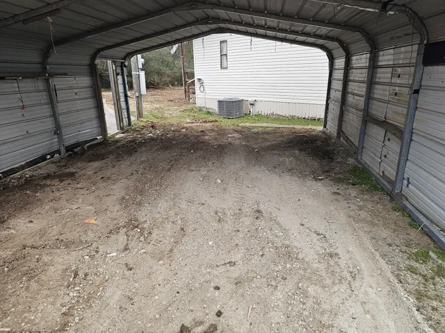 a wooden house with a outdoor space