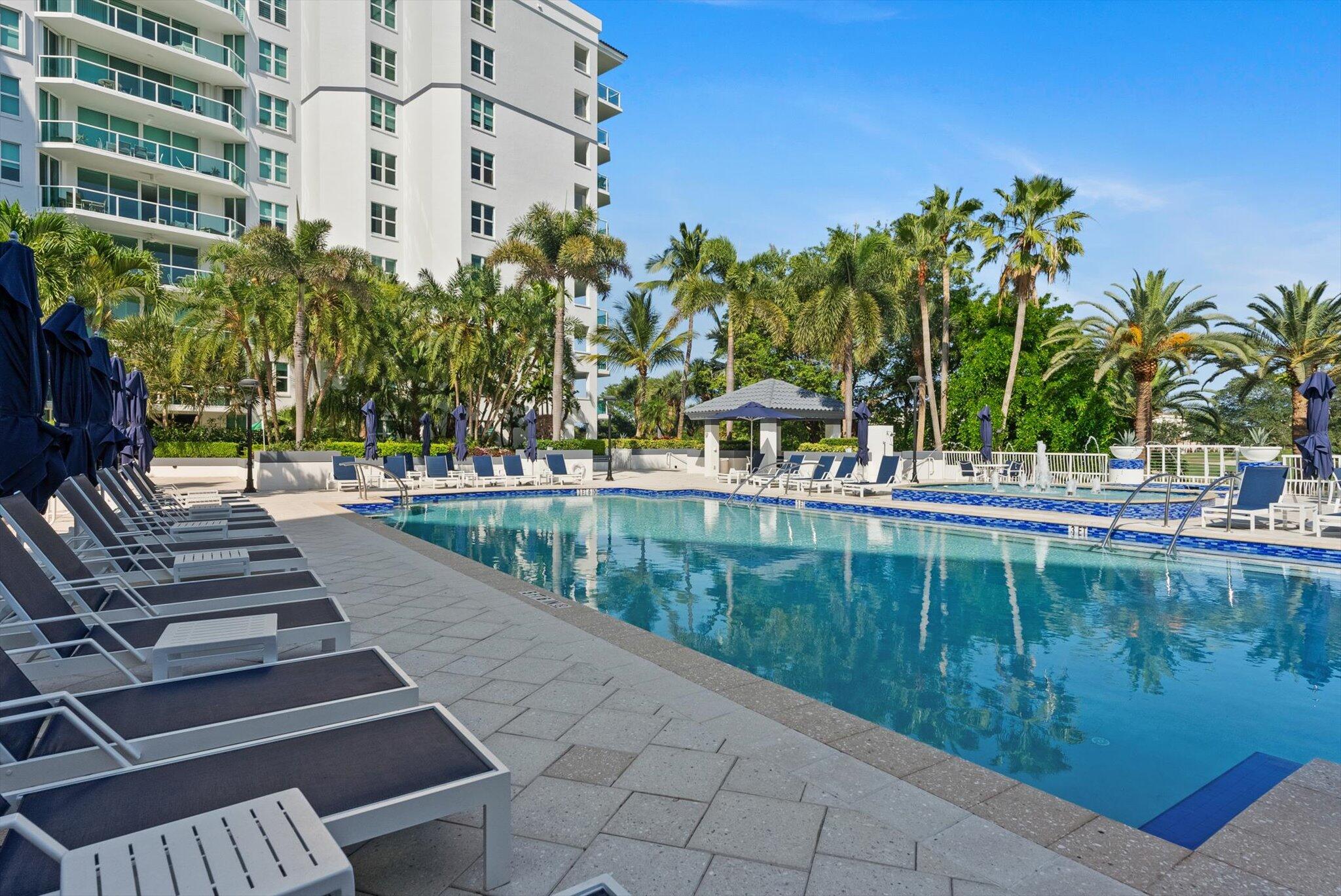 550 Southeast Mizner Boulevard, Unit B206 Boca Raton, FL 33432 - Photo 52 of 65 a view of swimming pool with outdoor seating and plants
