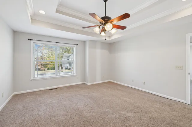 en view of an empty room with a window