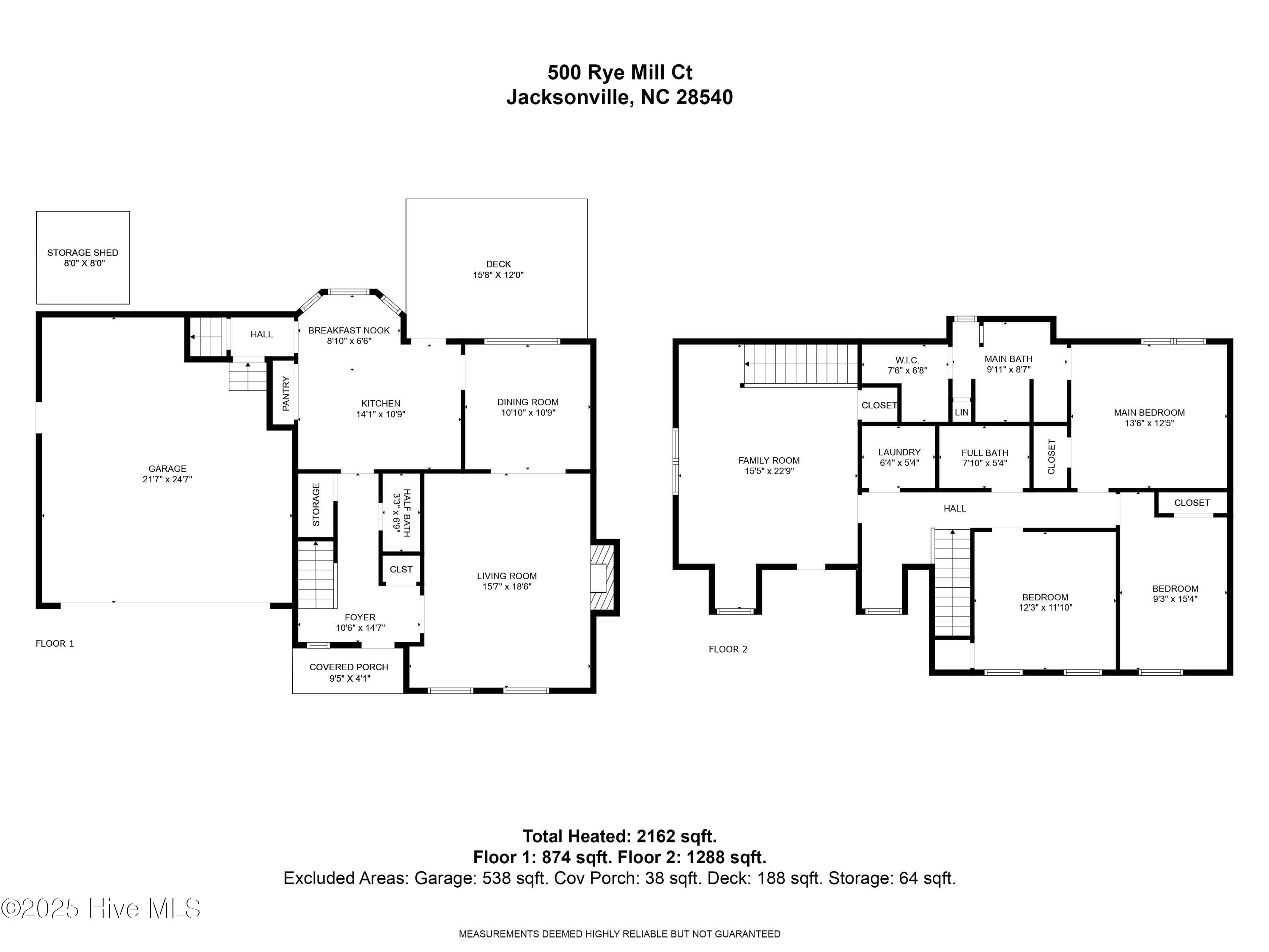 500 Rye Mill Court Jacksonville, NC 28540 - Photo 3 of 41 Measurements for 500 Rye Mill Ct