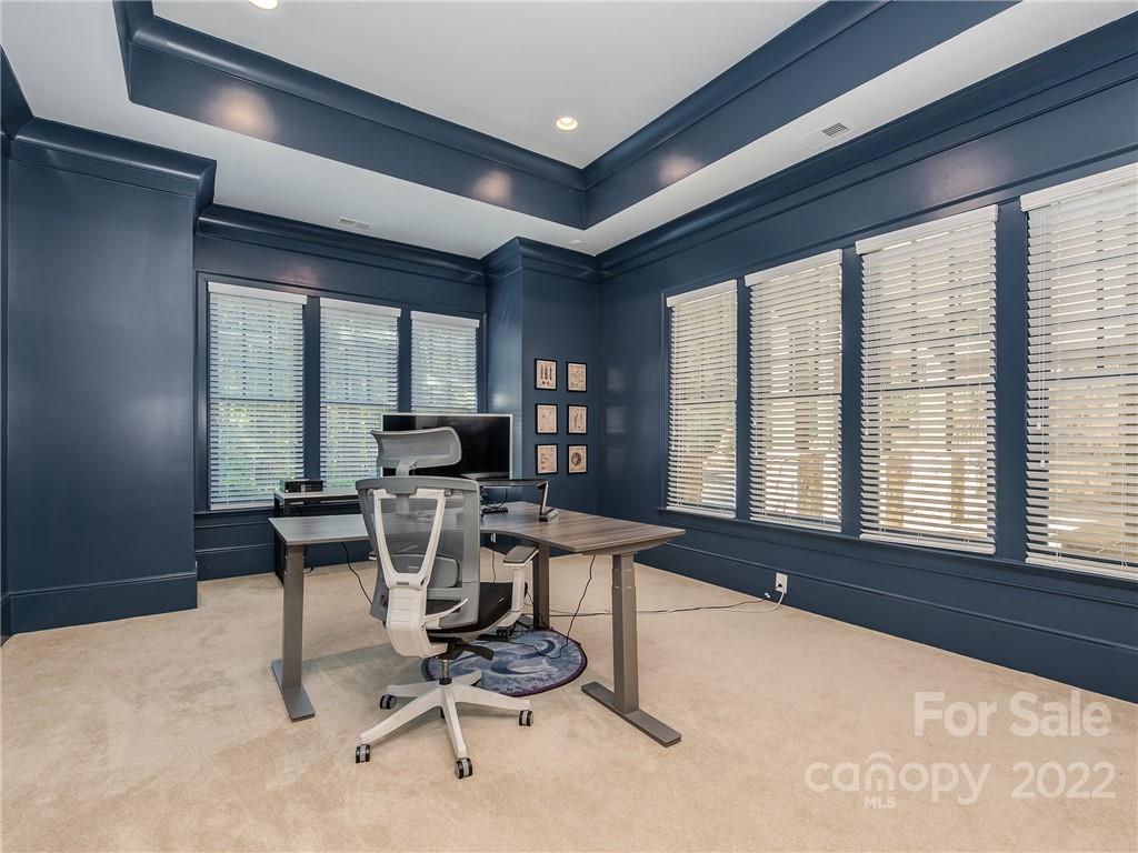 14140 Claysparrow Road Charlotte, NC 28278 - Photo 41 of 48 a view of a workspace with furniture and a window