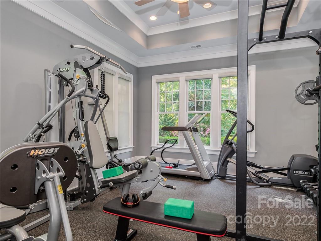 14140 Claysparrow Road Charlotte, NC 28278 - Photo 43 of 48 a view of a room with gym equipment