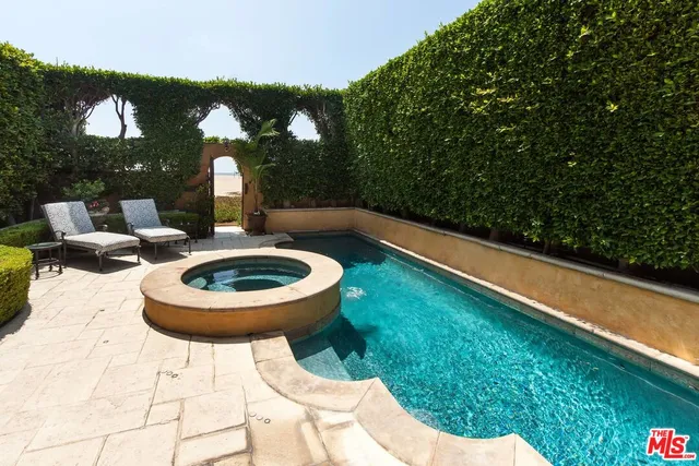 a outdoor view with a sitting space